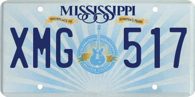 MS license plate XMG517