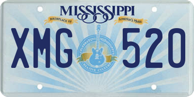 MS license plate XMG520