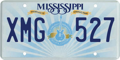 MS license plate XMG527