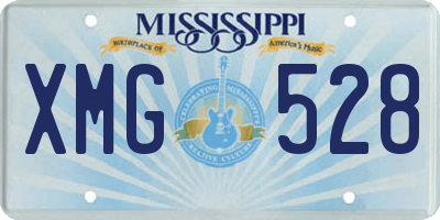 MS license plate XMG528