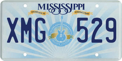 MS license plate XMG529
