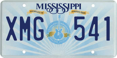 MS license plate XMG541
