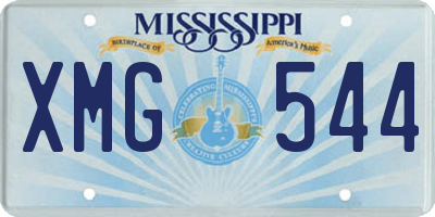 MS license plate XMG544