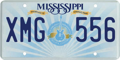 MS license plate XMG556