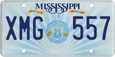 MS license plate XMG557
