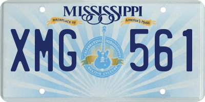 MS license plate XMG561
