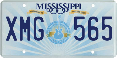 MS license plate XMG565