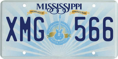 MS license plate XMG566