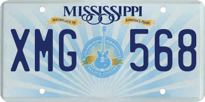 MS license plate XMG568