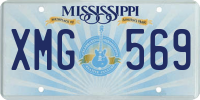 MS license plate XMG569