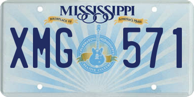 MS license plate XMG571
