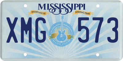 MS license plate XMG573