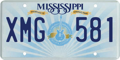 MS license plate XMG581