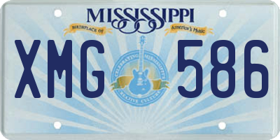 MS license plate XMG586