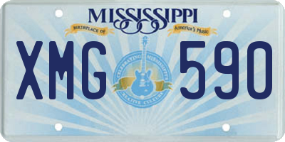 MS license plate XMG590
