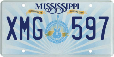 MS license plate XMG597