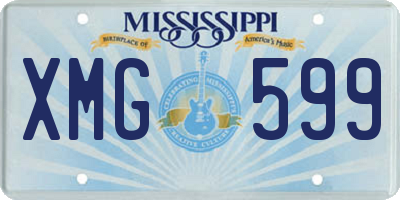 MS license plate XMG599