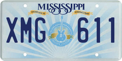 MS license plate XMG611