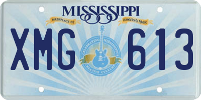 MS license plate XMG613