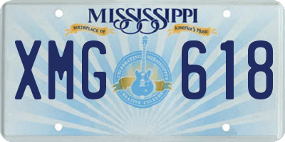 MS license plate XMG618
