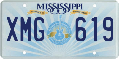 MS license plate XMG619