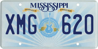 MS license plate XMG620