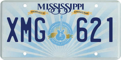 MS license plate XMG621