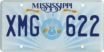 MS license plate XMG622
