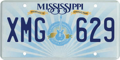MS license plate XMG629