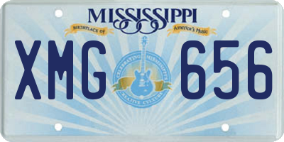 MS license plate XMG656