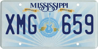 MS license plate XMG659