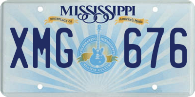MS license plate XMG676