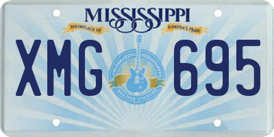MS license plate XMG695