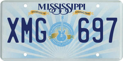 MS license plate XMG697