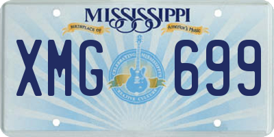 MS license plate XMG699