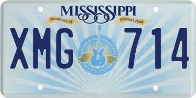 MS license plate XMG714
