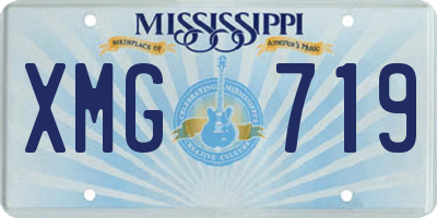 MS license plate XMG719