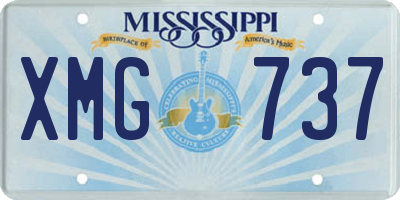 MS license plate XMG737