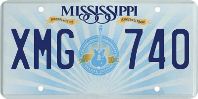 MS license plate XMG740