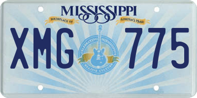 MS license plate XMG775