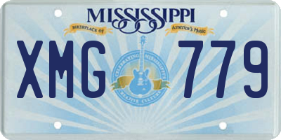 MS license plate XMG779