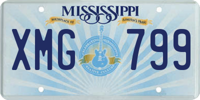 MS license plate XMG799