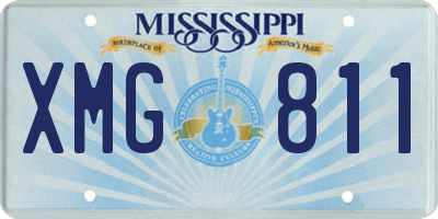 MS license plate XMG811