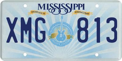 MS license plate XMG813