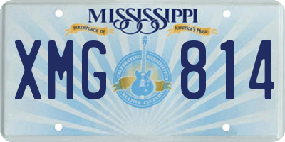 MS license plate XMG814