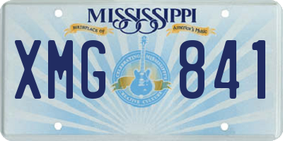 MS license plate XMG841