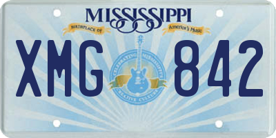 MS license plate XMG842