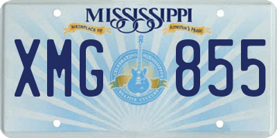 MS license plate XMG855