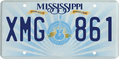MS license plate XMG861