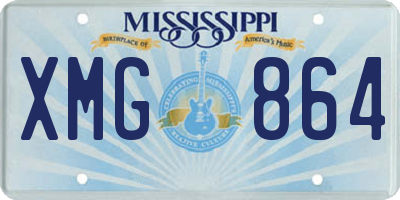 MS license plate XMG864